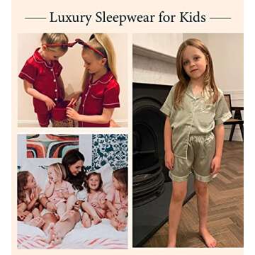 SWOMOG Kids Satin Pajamas Sets - Stylish Sleepwear for Kids