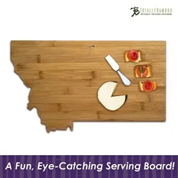 Totally Bamboo Montana State Shaped Serving & Cutting Board