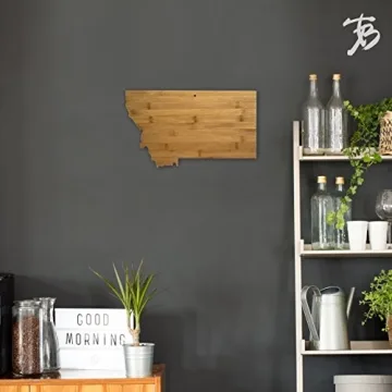 Totally Bamboo Montana State Shaped Serving & Cutting Board