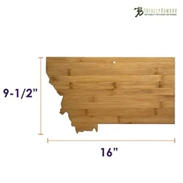 Totally Bamboo Montana State Shaped Serving & Cutting Board