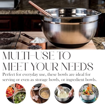 Bellemain Non-Slip Mixing Bowls with Lids - 4 Piece Set