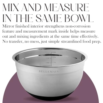 Bellemain Non-Slip Mixing Bowls with Lids - 4 Piece Set
