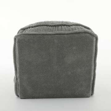 Fussbric Foldable Lazy Sofa Floor Chair, 5-Position Adjustable Backrest Chaise Lounge Chair Indoor, Folding Tatami Lazy Sofa Bed, Floor Gaming Chair with Thicken Cushion,Grey