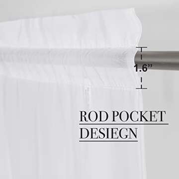 NICETOWN 4 Panels Sheer Curtains - Airy Voile Drapes for Home Elegance