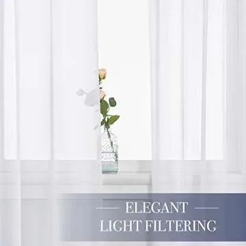 Elegant NICETOWN Sheer Curtains for Charming Spaces - 4 Panels