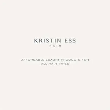 Kristin Ess Hair Weightless Shine Air Dry Creme - Adds Texture + Shine, Calms Frizz, Softens + Smooths Hair, Vegan, Color + Keratin Safe, 5 fl oz (Pack of 2)