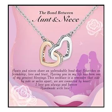 Alittlecare Aunt Niece Birthday Necklace - Gift with Message Card