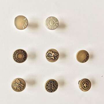 Taoqiao [Upgraded] 8 Sets Perfect Fit Instant Button, Adjustable Jeans Button Instant, 1 inch Button...