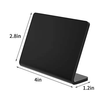 10 Pack Acrylic Mini Chalkboard Signs for Food, AITEE Black Mini Tabletop Chalkboard Signs, Small Bu...