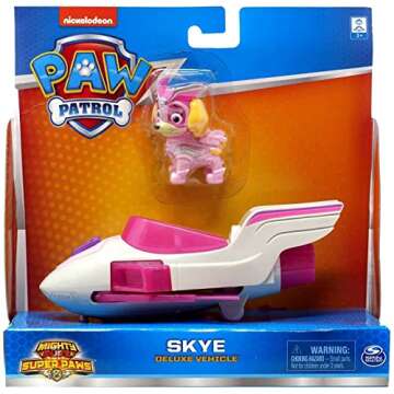 Paw Patrol Mighty Pups Deluxe Vehicle with Skye Figure