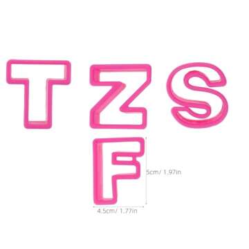 Tofficu 26Pcs Plastic Alphabet Cookie Cutters Set - Fun Baking Molds for Kids