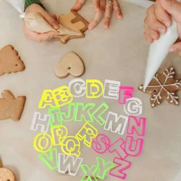 Tofficu 26Pcs Alphabet Cookie Cutters for Kids Baking