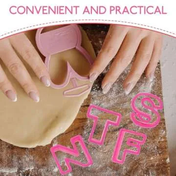 Tofficu 26Pcs Alphabet Cookie Cutters for Kids Baking