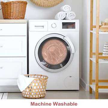 Lanffia Boho Bathroom Rug 2x3, Handmade Kitchen Rugs Washable Small Throw Rugs with Tassels Bohemian Kitchen Runner Rug Farmhouse Cotton Entryway Rug for Bedroom/Laundry, Peach Pink