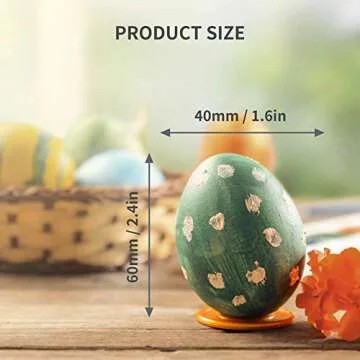 Philonext 50pcs Easter White Plastic Eggs, Easter Eggs, Hanging Plastic Eggs with Rope ,Artificial Egg DIY Decor Egg with 8 pens