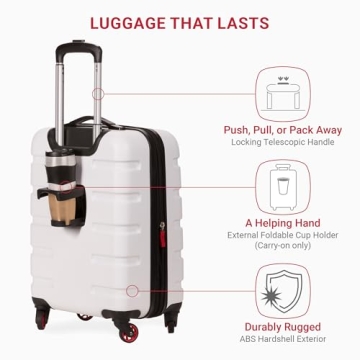 SwissGear Expandable Carry-On Luggage Spinner Wheels