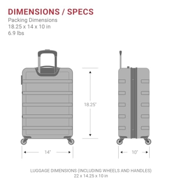 SwissGear Expandable Carry-On Luggage Spinner Wheels