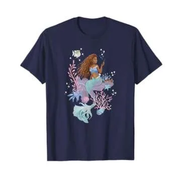 Official Disney The Little Mermaid Ariel Sebastian & Flounder T-Shirt - Unisex Sizes Available