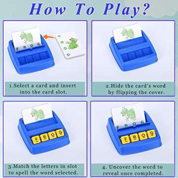 Learning Toys for 3 4 5 6 Year Old Boy Gifts,Educational Sight Words Flash Cards Kindergarten, Spell...