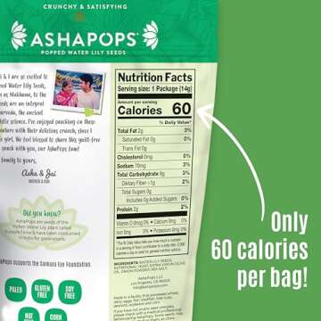 AshaPops Vegan Cheese Popped Water Lily Seeds Snack