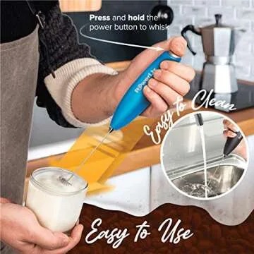 PowerLix Milk Frother Handheld Electric Whisk for Coffee