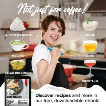 PowerLix Milk Frother Handheld Electric Whisk for Coffee