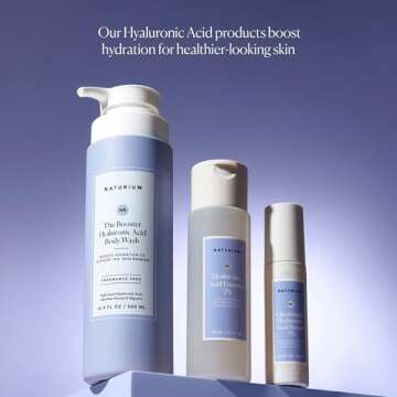 Naturium The Booster Hyaluronic Acid Body Wash, Hydrating & Moisturizing plus Minimizes Dryness, with Glycerin & Vitamin B5, 16.9 oz