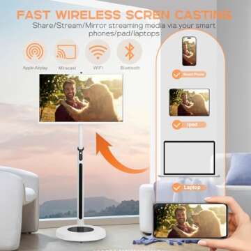 XUNDEFINED 32" Smart Portable TV, Touchscreen & Android OS