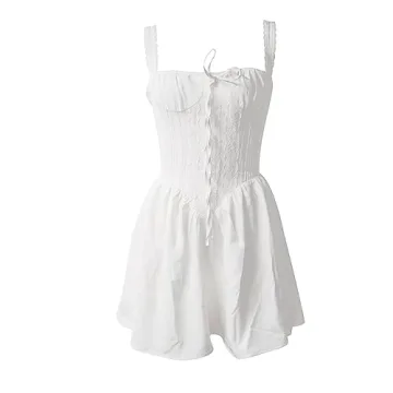 Elegant Square Neck A-line Dress for Women - BHMAWSRT