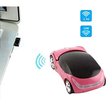 Cute Car Shape Wireless Mouse - Fun & Functional!