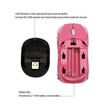 Cute Car Shape Wireless Mouse - Fun & Functional!