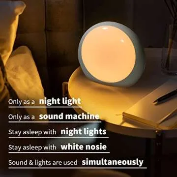iDealSleep Brown Noise Sounds Machine White Noise Machine with 30 Soothing Sounds 12 Color Night Lights Auto-Off Timer Calming Sleep Machine with Memory Function for Baby Kids Adult for Office Privacy