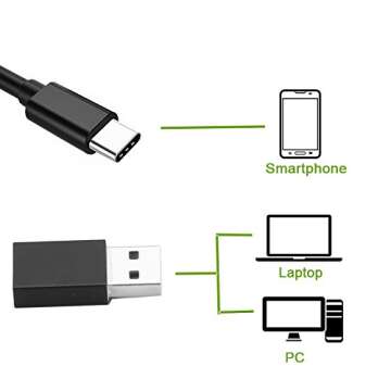 USB Snake Inspection Camera, FANTRONICS USB C Borescope, Scope Camera with 8 LED Lights for (16.4ft) OTG Android Phone, Windows PC, MacBook