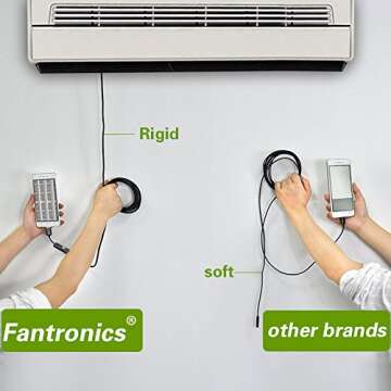 USB Snake Inspection Camera, FANTRONICS USB C Borescope, Scope Camera with 8 LED Lights for (16.4ft) OTG Android Phone, Windows PC, MacBook