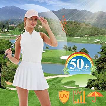 LastFor1 Women's Golf Polo Sleeveless Athletic Top