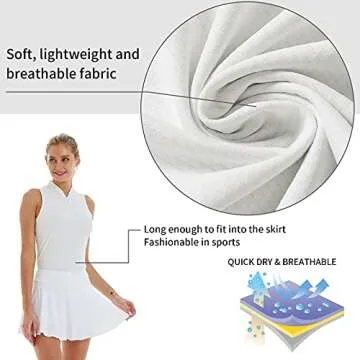 LastFor1 Women's Golf Polo Sleeveless Athletic Top