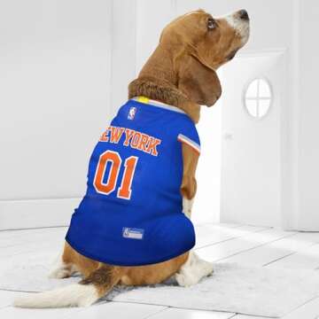 Pets First NBA NEW YORK KNICKS DOG Jersey, Medium - Tank Top Basketball Pet Jersey