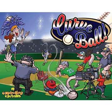 Exploding Eyeballs Curve Ball Baseball Card Game | for Baseball Fans, Families & Kids
