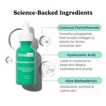 Timeless Skin Care Vitamin B5 Serum - Hydrating Face Serum with Hyaluronic Acid - Oil-Free - for Oil...