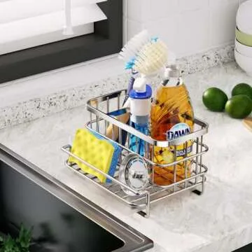 HapiRm Stylish Stainless Steel Sink Organizer for Your Kitchen