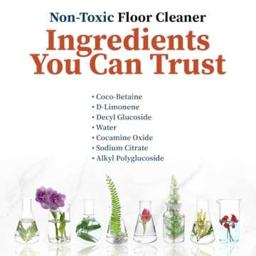 Truly Free Floor Cleaner Kit - Plant-Based Mopping Solution (16oz Reusable Empty Bottle + Two Pouches, 3oz ea.) - DIY All-Surface Cleaner for Hardwood, Tile, Wood & Concrete