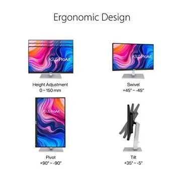 ASUS ProArt Display PA279CV 27” 4K HDR UHD (3840 x 2160) Monitor, IPS, 100% sRGB/Rec. 709, ΔE < 2, USB-C DisplayPort HDMI USB hub, Calman Verified, Compatible With Laptop & Mac Monitor,BLACK