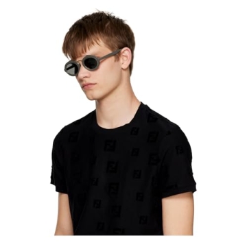 FENDI Gray & Silver Men's Sunglasses With UV Protection