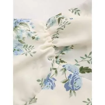 CIDER V-Neck Floral Ruffle Hem Midi Dress for Summer