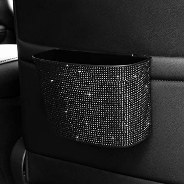 Bling Crystal Car Trash Can 100% Leak Proof Design