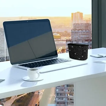 Bling Crystal Car Trash Can 100% Leak Proof Design