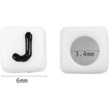 Quefe Acrylic Letter Beads - 1440pcs for DIY Jewelry & Crafts