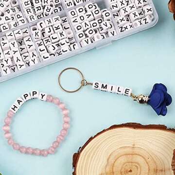 Quefe 1440pcs Acrylic Letter Beads - Crafting Essentials for Everyone