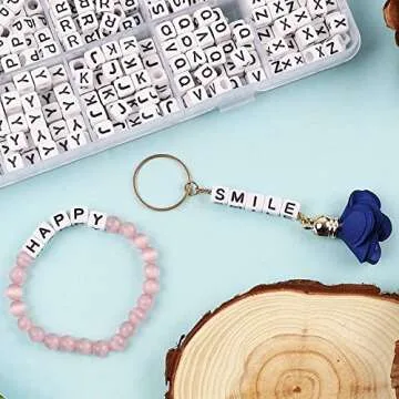 Quefe 1440pcs Acrylic Letter Beads - Crafting Essentials for Everyone