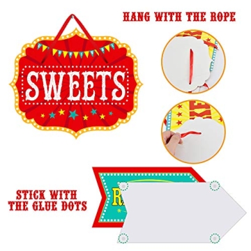 KATUMO Circus Decorations - 11 Vibrant Sign Cutouts